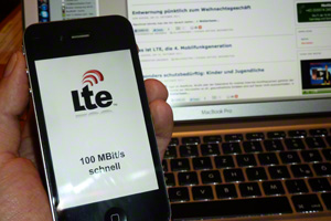 Mit LTE bis zu 100 MBit/s schnell