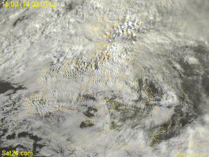 Unnatürliche Wolkenbewegungen