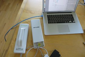 Interner Testlauf mit den Antennenpanelen