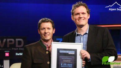 Alpen Sepp, unser Bauern- und Käseprojekt schafft den 1. Platz beim Pitch-Day in Wien