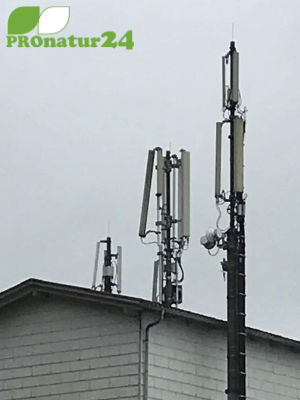 3 Sendemasten angrenzend in der Nachbarschaft, Dachmontage, Elektrosmog durch Funkstrahlung