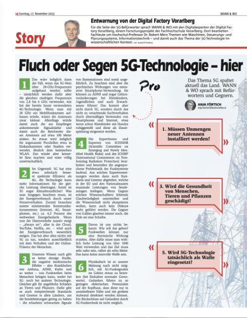 Wann & Wo 5G Beitrag Seite 1 - klicken um das PDF zu öffnen (© Wann & Wo - Anja Förtsch)